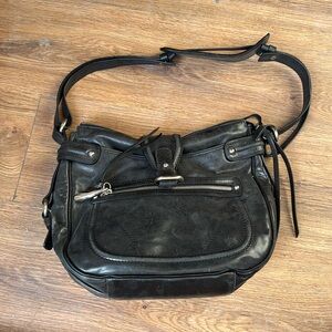 Francesco Biasia Black Leather Bag